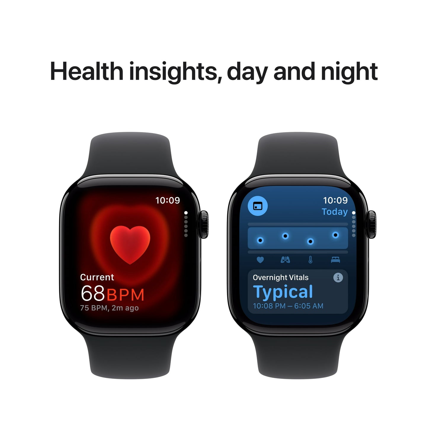 Apple Watch Series 10 GPS Jet Black Aluminum Case with Black Sport Band