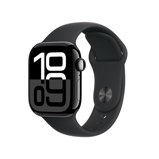 Apple Watch Series 10 GPS Jet Black Aluminum Case with Black Sport Band